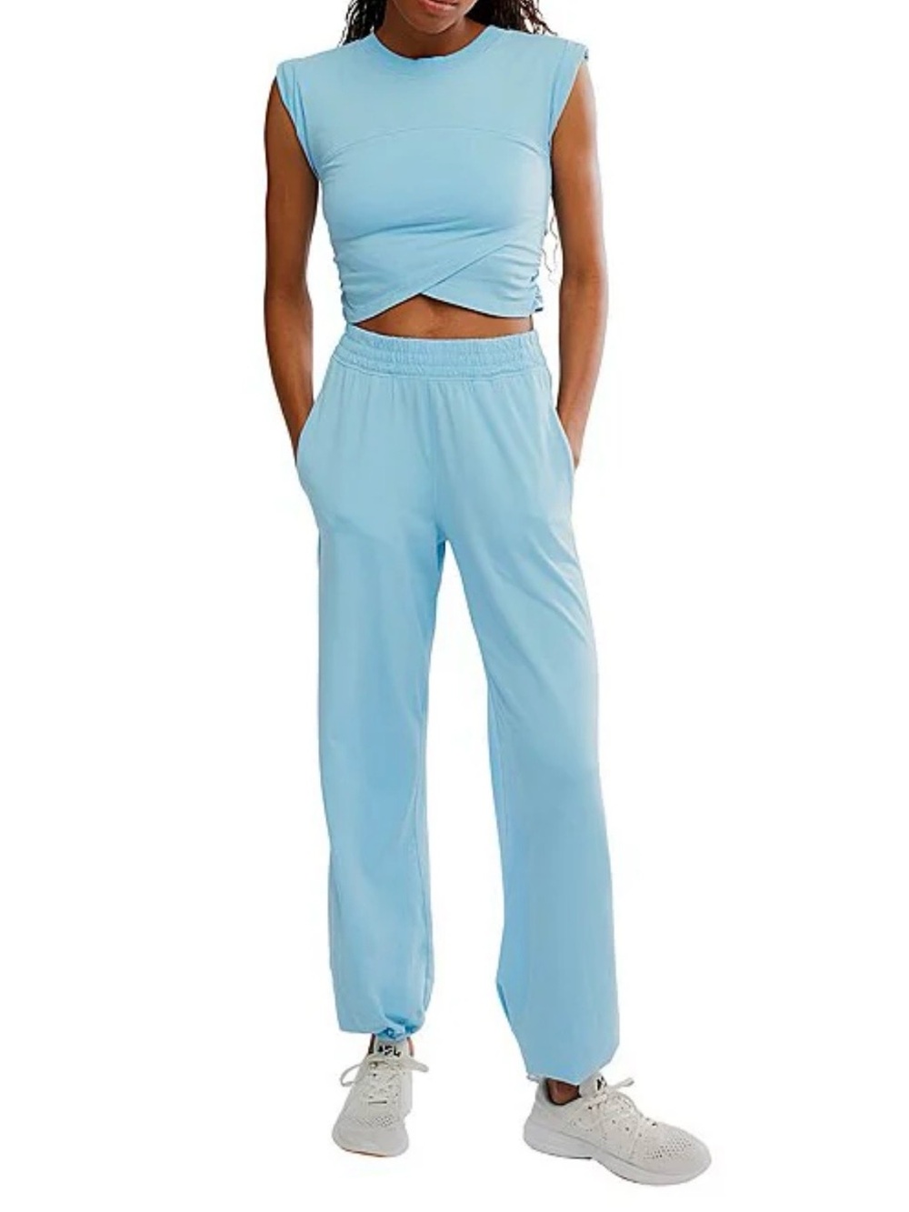 FREE PEOPLE CROSSOVER BRIGHT BLUE SIZE XS!! SUPER CUTE!!